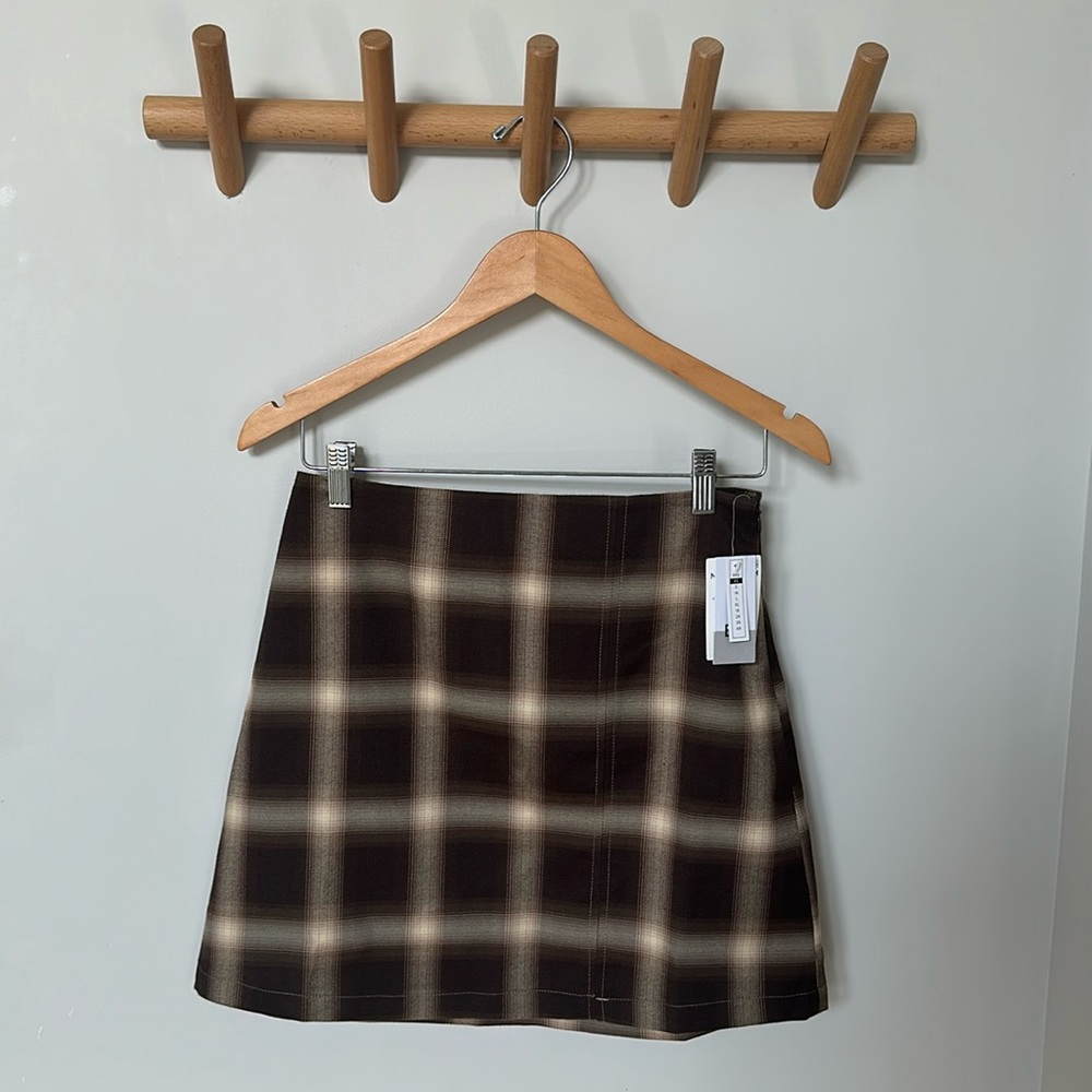 BP brown plaid mini skirt -Size xs
